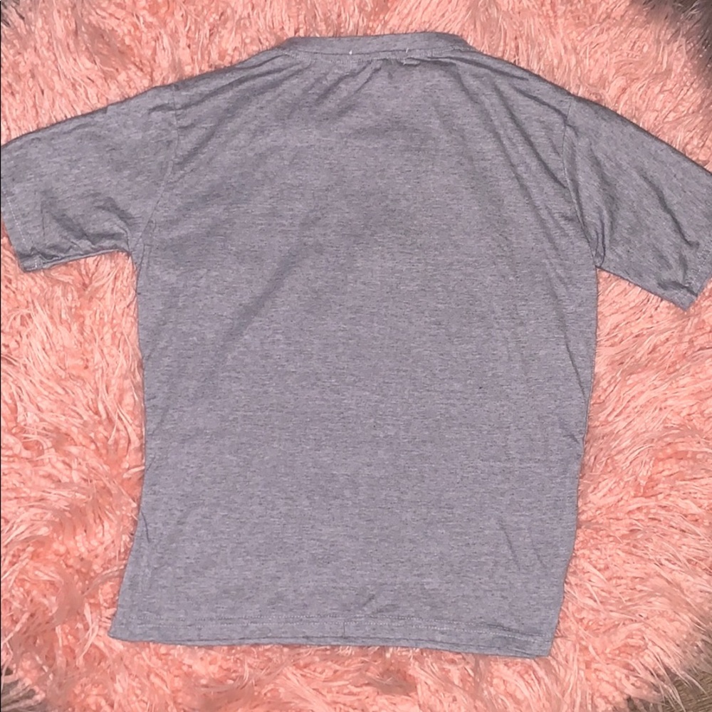 Short-sleeve gray T-shirt or pajama shirt - Picture 3 of 4
